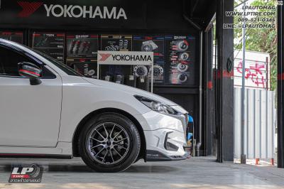 รถ - MAZDA 2 ล้อแม็ก - ENKEI SC48 ดำเงาหน้าเงา สเปค - 15x7 ET38 4x100 รัดยางเดิม