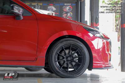 รถ - MAZDA 2 ล้อแม็ก - ADVANTI N719 FlowForming ดำด้าน สเปค - 16x7 ET35 4x100 ยาง - YOKOHAMA V552 เบอร์ - 205/55-16