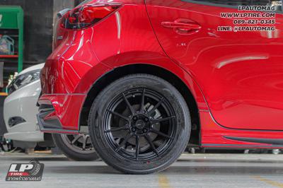 รถ - MAZDA 2 ล้อแม็ก - ADVANTI N719 FlowForming ดำด้าน สเปค - 16x7 ET35 4x100 ยาง - YOKOHAMA V552 เบอร์ - 205/55-16