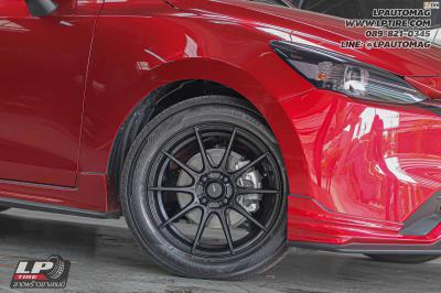 รถ - MAZDA 2 ล้อแม็ก - ADVANTI N719 FlowForming ดำด้าน สเปค - 16x7 ET35 4x100 ยาง - YOKOHAMA V552 เบอร์ - 205/55-16