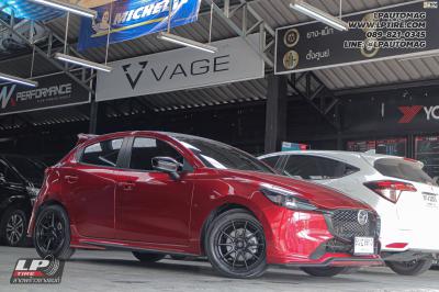 รถ - MAZDA 2 ล้อแม็ก - ADVANTI N719 FlowForming ดำด้าน สเปค - 16x7 ET35 4x100 ยาง - YOKOHAMA V552 เบอร์ - 205/55-16