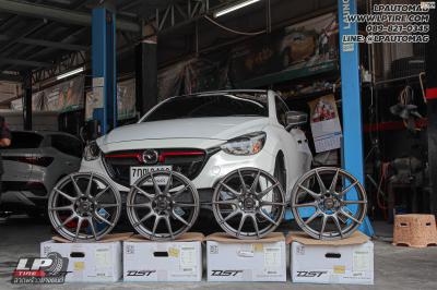 รถ - MAZDA 2 ล้อแม็ก - ADVANTI N979 PROTO FlowForming เทากัน สเปค - 16x7 ET35 4x100 ยาง - YOKOHAMA ADVAN dB V552 เบอร์ -195/55 R16