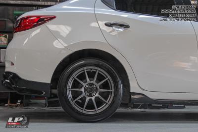 รถ - MAZDA 2 ล้อแม็ก - ADVANTI N979 PROTO FlowForming เทากัน สเปค - 16x7 ET35 4x100 ยาง - YOKOHAMA ADVAN dB V552 เบอร์ -195/55 R16