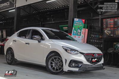 รถ - MAZDA 2 ล้อแม็ก - ADVANTI N979 PROTO FlowForming เทากัน สเปค - 16x7 ET35 4x100 ยาง - YOKOHAMA ADVAN dB V552 เบอร์ -195/55 R16