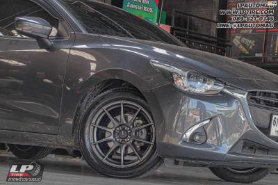 รถ - MAZDA 2 ล้อแม็ก - ADVANTI N979 PROTO FlowForming เทากัน สเปค - 16x7 ET35 4x100 ยาง - YOKOHAMA GT AE51 เบอร์ - 195/55-16