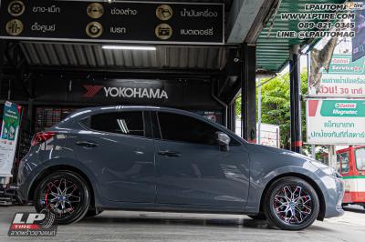 รถ - MAZDA 2 ล้อแม็ก - NAYA EVEREST-8 (3366) ดำหน้าเงาอันเดอร์คัตแดง สเปค - 15x6.5 ET40 4x100
ยาง - ALLIANCE AL30 030Ex เบอร์- 195/60-15
