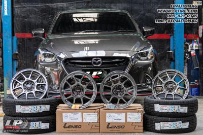 รถ - MAZDA 2 ล้อแม็ก - LENSO VENOM FlowForming HB สเปค - 15x7 ET35 4x100 ยาง - ALLIANCE AL30 030Ex เบอร์- 195/60-15