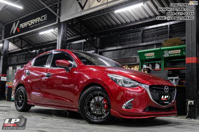รถ - MAZDA 2 ล้อแม็ก - NK Performance NK40 (ZE40) Flowforming DGM สเปค - 16x7 ET35 4x100 ยาง - YOKOHAMA V553 เบอร์- 205/55-16 ชุดจานพร้อมปั้มเบรค - AP Racing 285mm 4pots