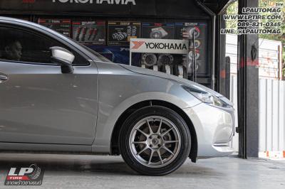 รถ - MAZDA 2 ล้อแม็ก - NK Performance NK105N (TC105n) Flowforming TS-TITAN สเปค - 16x7 ET35 4x100 ยาง - YOKOHAMA V553 เบอร์ -195/55-16 ชุดโช๊คสตรัท- PROFENDER DRIFT พร้อมสปริง