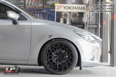 รถ - MAZDA 2 ล้อแม็ก - VAGE VF033 E FlowForming BLACK สเปค - 17x7.5 ET35 4x100 ยาง - YOKOHAMA V552 เบอร์ -215/45-17