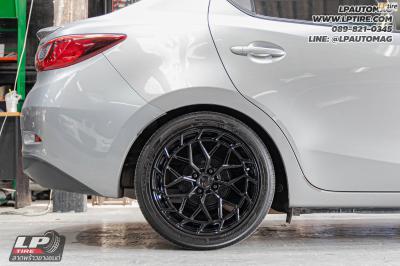 รถ - MAZDA 2 ล้อแม็ก - VAGE VF033 E FlowForming BLACK สเปค - 17x7.5 ET35 4x100 ยาง - YOKOHAMA V552 เบอร์ -215/45-17