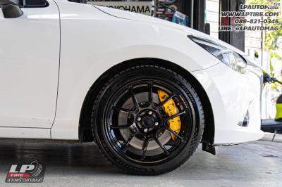 รถ - MAZDA 2&nbsp;ล้อแม็ก - LENSO VENOM V1N FlowForming ดำเงา สเปค - 17x7 ET35 4x100&nbsp;รัดยาง - MICHELIN PILOT SPORT 5 เบอร์ - 215/45-17