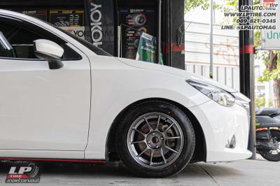 รถ - MAZDA 2&nbsp;ล้อแม็ก - NK Performance NK105N (TC105n) Flowforming NK Dark สเปค - 15x7 ET35 4x100&nbsp;รัดยาง - LENSO D-1CS เบอร์- 195/55-15