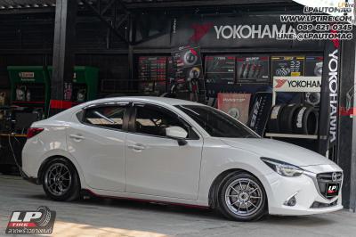 รถ - MAZDA 2 ล้อแม็ก - NK Performance NK105N (TC105n) Flowforming NK Dark สเปค - 15x7 ET35 4x100 รัดยาง - LENSO D-1CS เบอร์- 195/55-15