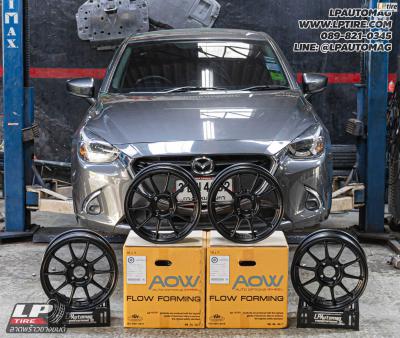 รถ - MAZDA 2 ล้อแม็ก - Auto Option AOW-105X (TC105X) FlowForming ดำด้าน สเปค - 15x7 ET35 4x100