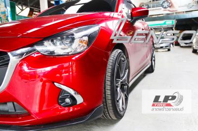 #Mazda #2  จัดล้อแท้  LENSO Jager Dyna 17x7.5 ET35 4x100 HD + พร้อมยาง ALLIANCE 030Ex MADE IN JAPAN 215/45-17  หล่อดุดันมาก สวยลงตัวแบบไม่เหมือนใคร ดุโหดไตล์ที่โดดเด่น