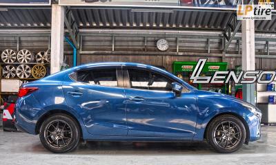 Mazda2 + ล้อแม็ก LENSO JAGER DYNA ขอบ 16นิ้ว สีHyper Dark
