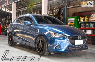 Mazda2 + ล้อแม็ก LENSO JAGER DYNA ขอบ 16นิ้ว สีHyper Dark