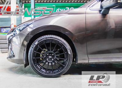 MAZDA 2 DJ จัดล้อแม็ก LENSO ProjectD RACE5 17x7.5 ET35 4x100 #ดำด้าน 