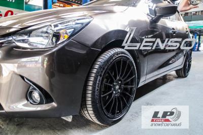 MAZDA 2 DJ จัดล้อแม็ก LENSO ProjectD RACE5 17x7.5 ET35 4x100 #ดำด้าน 