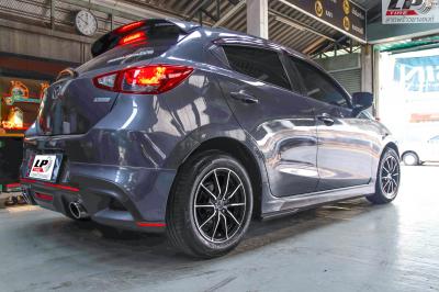 MAZDA 2 DJ จัดล้อแม็ก #ENKEI DRACO 15x6.5 ET38 4x100 #ดำหน้าเงา ใส่ยางเดิม สวยงามครับ