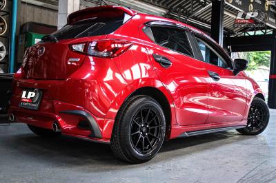 รถ - MAZDA 2 ล้อแม็ก -ADVANTI N719 ดำด้าน สเปค - 15x7 ET35 4x100 รัดยาง -YOKOHAMA ALLIANCE AL30 030Ex เบอร์ - 195/60-15