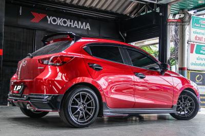 รถ - MAZDA 2 ล้อแม็ก - ADVANTI N979 เทากัน สเปค - 16x7 ET35 4x100 รัดยาง -YOKOHAMA E70 เบอร์ - 205/55-16