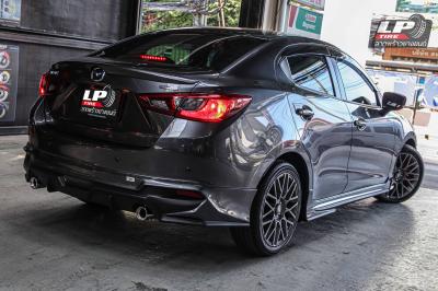 รถ - MAZDA 2 ล้อแม็ก - MOMO H486T REVENGE เทาด้าน สเปค - 17x7 ET40 4x100 รัดยาง - ALLIANCE AL30 030Ex เบอร์- 215/45-17