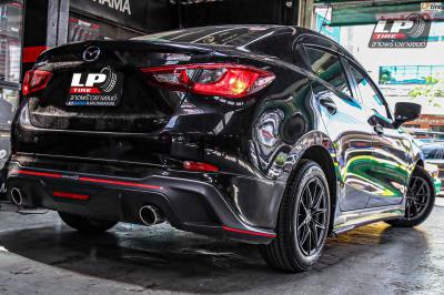 รถ - MAZDA 2 DJ ล้อแม็ก - LENSO Jager Nova เทาด้าน สเปค - 15x7 ET35 4x100 ยาง - YOKOHAMA AE51 เบอร์ -195/60-15