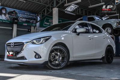 รถ - MAZDA 2 ล้อแม็ก - LENSO Jager Dyna ดำด้าน สเปค - 16x7 ET35 4x100