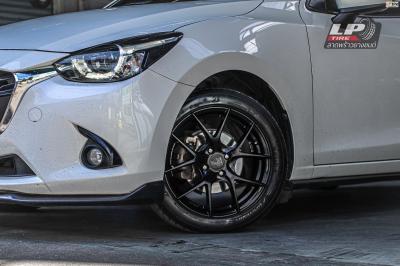 รถ - MAZDA 2 ล้อแม็ก - LENSO Jager Dyna ดำด้าน สเปค - 16x7 ET35 4x100