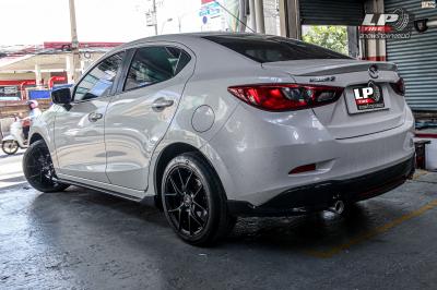 รถ - MAZDA 2 ล้อแม็ก - LENSO Jager Dyna ดำด้าน สเปค - 16x7 ET35 4x100