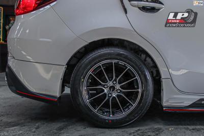 รถ - MAZDA 2 ล้อแม็ก - ENKEI SC48 ดำหน้าเงา สเปค - 15x7 ET38 4x100 ยาง - YOKOHAMA V552 เบอร์ - 195/60-15