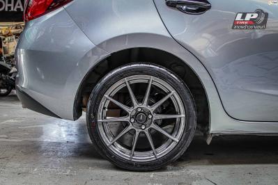 รถ - MAZDA 2 ล้อแม็ก - ADVANTI N719 FlowForming เทากัน ขอบ - 17x7 ET40 4x100ยาง - YOKOHAMA V701 เบอร์ - 205/45-17