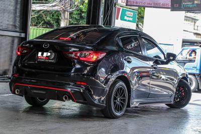 รถ - MAZDA 2 ล้อแม็ก - ENKEI SC48(MQ38) ดำด้าน ขอบ - 15x7 ET38 4x100 ยาง - ALLIANCE AL30 030Ex เบอร์ - 195/60-15