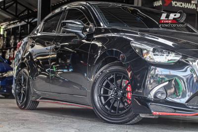 รถ - MAZDA 2 ล้อแม็ก - ENKEI SC48(MQ38) ดำด้าน ขอบ - 15x7 ET38 4x100 ยาง - ALLIANCE AL30 030Ex เบอร์ - 195/60-15