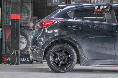 รถ - MAZDA 2 ล้อแม็ก - Sia Edition 6313 (TE37) ดำเงา ขอบ - 15x7 ET35 4x100 ยาง- ALLIANCE AL30 030Ex เบอร์ - 195/60-15