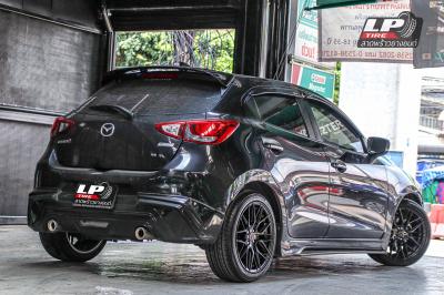 รถ - MAZDA 2 ล้อแม็ก -SSW S348 ดำด้าน ขอบ - 17x8 ET38 4x100 ยาง- ALLIANCE AL30 030Ex เบอร์ -215/45-17