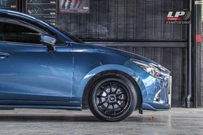 รถ -MAZDA 2 ล้อแม็ก - LENSO CLIMAX (90C) ดำด้าน ขอบ - 15x7 ET33 4x100 ยาง- ALLIANCE AL30 030Ex เบอร์ -195/60-15