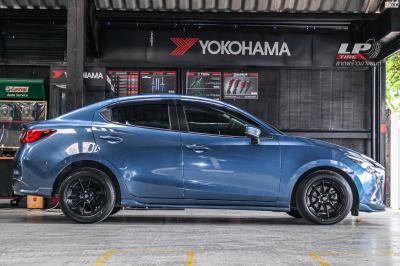 รถ -MAZDA 2 ล้อแม็ก - LENSO CLIMAX (90C) ดำด้าน ขอบ - 15x7 ET33 4x100 ยาง- ALLIANCE AL30 030Ex เบอร์ -195/60-15