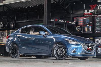 รถ -MAZDA 2 ล้อแม็ก - LENSO CLIMAX (90C) ดำด้าน ขอบ - 15x7 ET33 4x100 ยาง- ALLIANCE AL30 030Ex เบอร์ -195/60-15