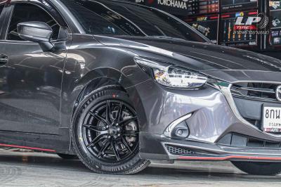 รถ - MAZDA 2 ล้อแม็ก - LENSO JAGER NOVA ดำด้าน ขอบ - 15x7 ET35 4x100 ยางเดิม - YOKOHAMA A-DRIVE AA01 เบอร์ - 195/60-15