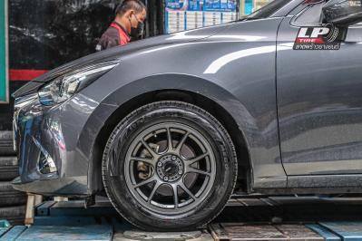 รถ - MAZDA 2 ล้อแม็ก - KONIG N903 Flowforming เทาด้าน ขอบ - 15x7 ET28 4x100 ยาง - MAXXIS MA-P5 เบอร์ - 195/60-15