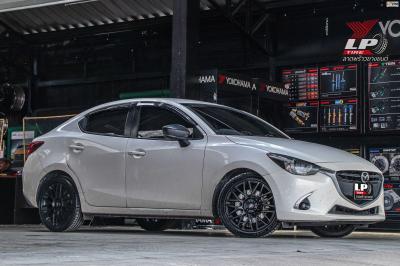 รถ - MAZDA 2 ล้อแม็ก - MOMO H486T REVENGE ดำด้าน ขอบ - 17x7 ET40 4x100 ยาง - MICHELIN PRIMACY 5 เบอร์ - 215/45-17