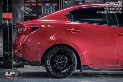 รถ -MAZDA 2 ล้อแม็ก - ADVANTI ARIA MD018 FlowForming ดำเงา สเปค - 17x7 ET38 4x100 ยาง - LENSO D-1CS เบอร์ - 205/45-17