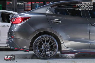 รถ - MAZDA 2 ล้อแม็ก -ENKEI SC46 ดำด้าน สเปค - 16x7 ET35 4x100 ยาง - KUMHO เบอร์ -195/50-16