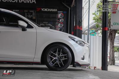 รถ -MAZDA 2 ล้อแม็ก - LENSO VIZION-ATIZAN ดำเงากลึงหน้าเงา สเปค - 15x7 ET35 4x100 ยาง - ALLIANCE AL30 030Ex เบอร์ -195/60-15