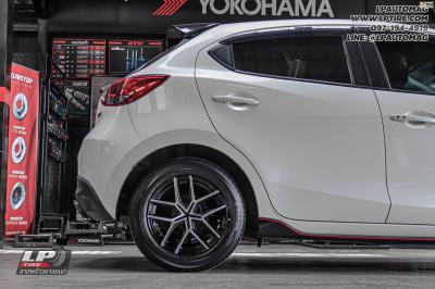 รถ -MAZDA 2 ล้อแม็ก - LENSO VIZION-ATIZAN ดำเงากลึงหน้าเงา สเปค - 15x7 ET35 4x100 ยาง - ALLIANCE AL30 030Ex เบอร์ -195/60-15