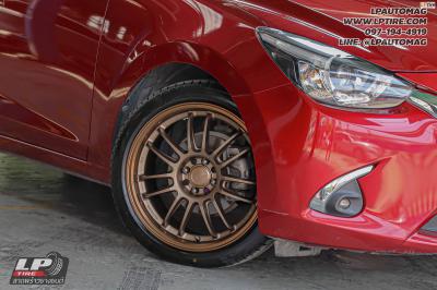 รถ -MAZDA 2 ล้อแม็ก - NK Performance NK30 (RE30) Flowforming น้ำตาล สเปค - 17x8 ET38 4x100 ยาง -ยางรถยนต์ LENSO D-1CS เบอร์ - 205/45-17