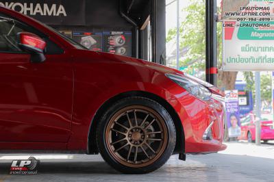 รถ -MAZDA 2 ล้อแม็ก - NK Performance NK30 (RE30) Flowforming น้ำตาล สเปค - 17x8 ET38 4x100 ยาง -ยางรถยนต์ LENSO D-1CS เบอร์ - 205/45-17